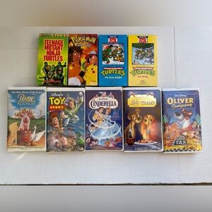 Vintage Disney Pokemon TMNT VHS Tapes